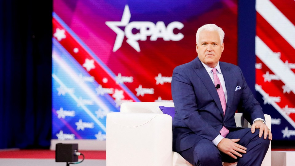 Matt Schlapp, chairman of the American Conservative Union, looks on as he takes part in a panel discussion at the Conservative Political Action Conference.