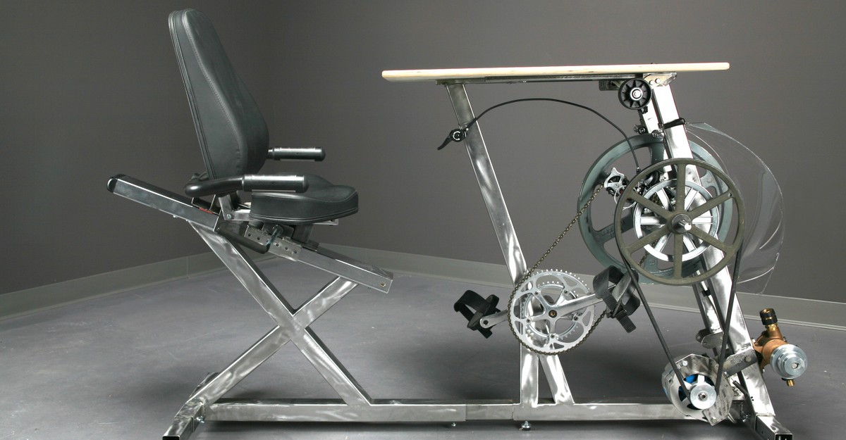 Pedal power cycles store