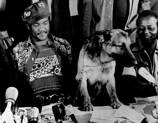 George Foreman and his dog