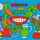 Collage of garden party elements—watering can, fruit punch, finger sandwiches, rain clouds, flowers, etc.