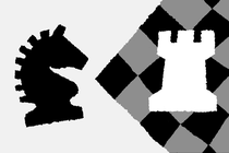 Illustration of chess pieces.