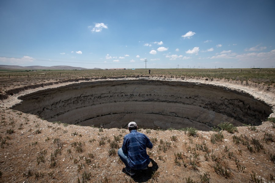 Photos Drought and Sinkholes Threaten Farmers in Turkey The Atlantic
