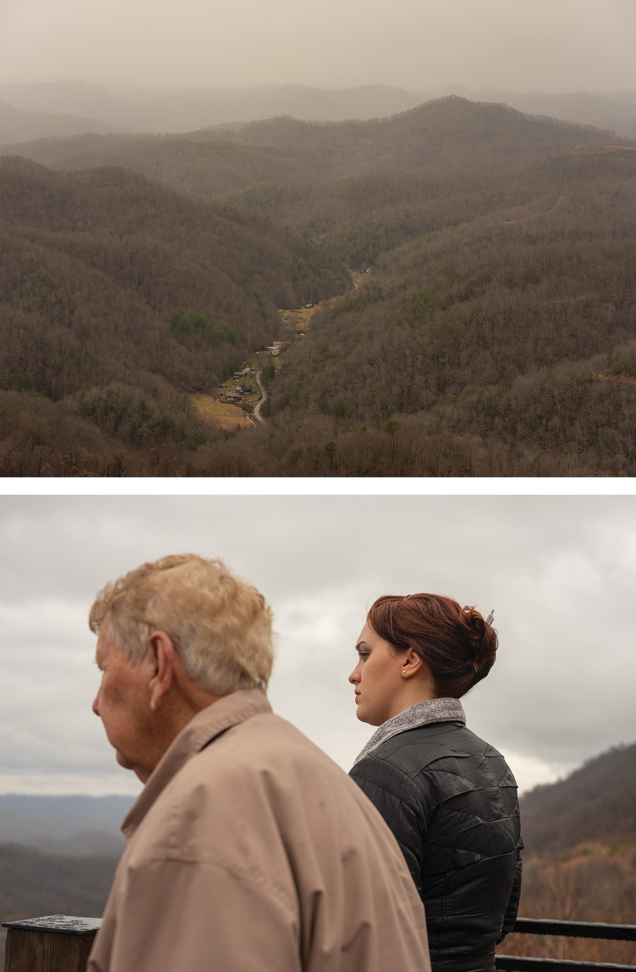 top: Letcher County, Kentucky; bottom: Nikki King and grandfather Curt King