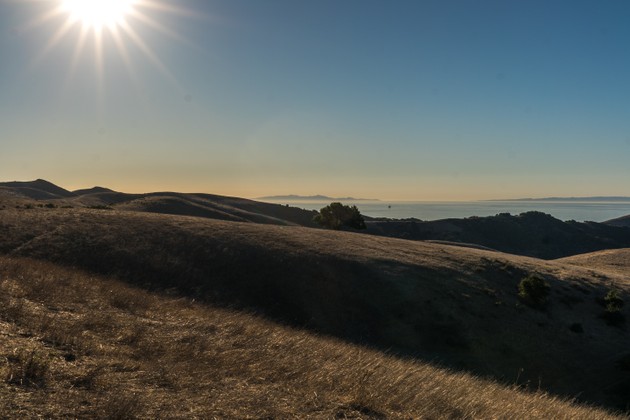 A hilly area near the California coast