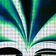 An open book with pages flapping