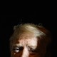 Trump obscured in shadow