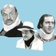 The actors Bill Murray, Andy Kaufman, and Jackie Coogan wear neck braces for roles.