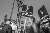 A photo of Hollywood actors on strike