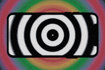 Animation of a hypnotic effect on a smartphone screen