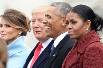 The Obamas at Trump's first inauguration