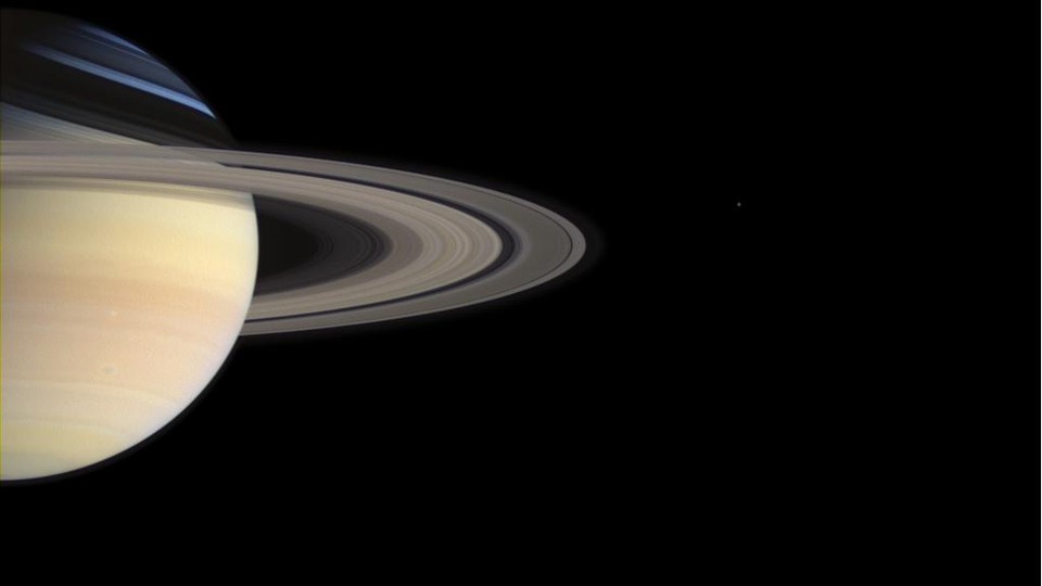 Saturn as seen from below