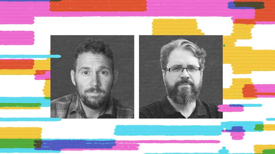 image of Charlie Warzel on the left and Elliot Higgins on the right