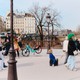 Picture of people walking on a street in Paris