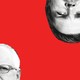 Tim Walz and an upside-down J. D. Vance