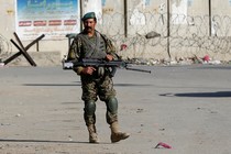 An Afghan National Army soldier