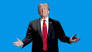 Pixelated picture of Trump