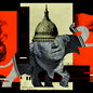 Illustration of Sam Bankman-Fried, the U.S. Capitol, and Benjamin Franklin