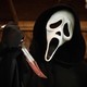 Ghostface holding a bloody knife in the newest "Scream" movie
