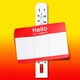 Illustration of a thermometer wearing a "Hello, my name is" tag
