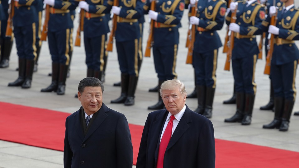 Trump and Xi meet in Beijing in 2017.