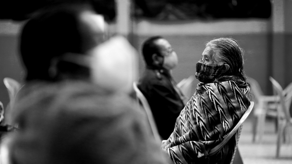 Mayan indigenous people wait their turn to receive the Oxford/AstraZeneca vaccine in San Pedro Sacatepequez, Guatemala.