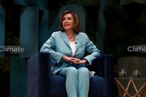 House Speaker Nancy Pelosi speaks during the annual Aspen Ideas Climate Conference at the The New World Center on May 09, 2022, in Miami Beach, Florida.