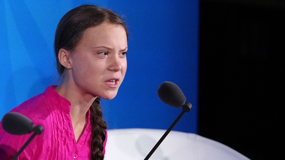 Greta Thunberg delivers remarks at the UN Climate Summit.