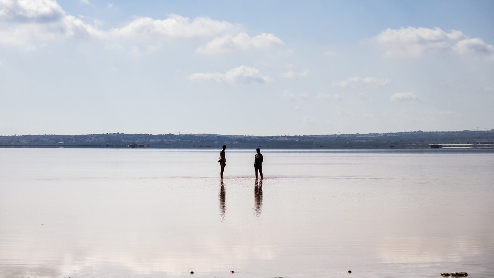 Two women on a beach