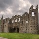 A ruined, Gothic-style wall