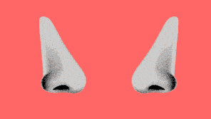 Animation of two noses and one swab