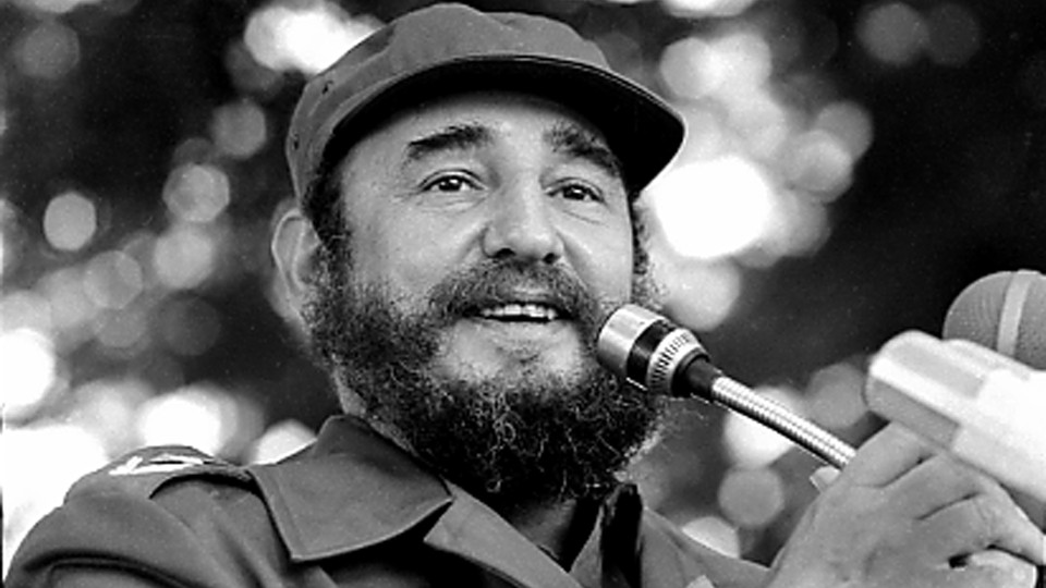Fidel Castro speaks during a visit to Luanda, Angola in March 1984.