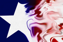 A star on the American flag melting