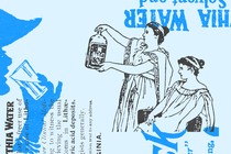 A collage of advertisements for lithia water from the early 1900s