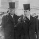 John D. Rockefeller, left, with his son, circa 1915