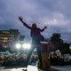 Elizabeth Warren embraces supporters at a New York City rally.