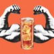 An illustration of a glass of iced tea with biceps