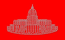 An illustration of the Capitol Building made out of abortion pills