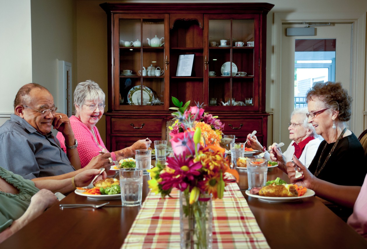 elderly nursing home dining room