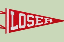 A football pennant with the text "Loser."