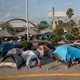 A camp for asylum seekers in Matamoros, Mexico, across the border from Brownsville, Texas.