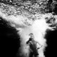 A young boy underwater