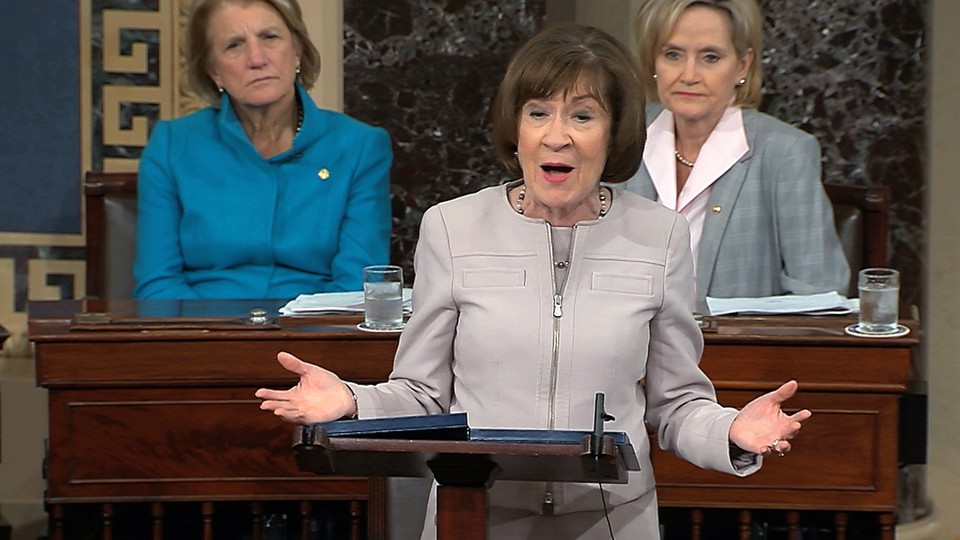Senator Susan Collins on the Senate Floor