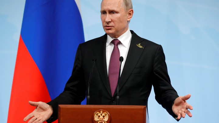 Russian President Vladimir Putin speaks during a news conference after the G20 summit.