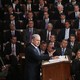 A photo of Benjamin Netanyahu giving a speech to Congress in 2015