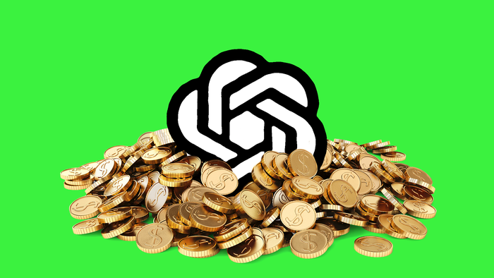 AI with coins illustration
