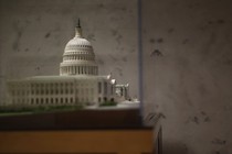 A scaled model of the U.S. Capitol is pictured in the Dirksen Senate Office Building in Washington.