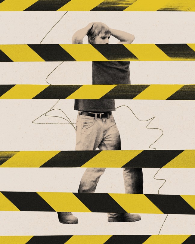 collage of edgar welch and police tape