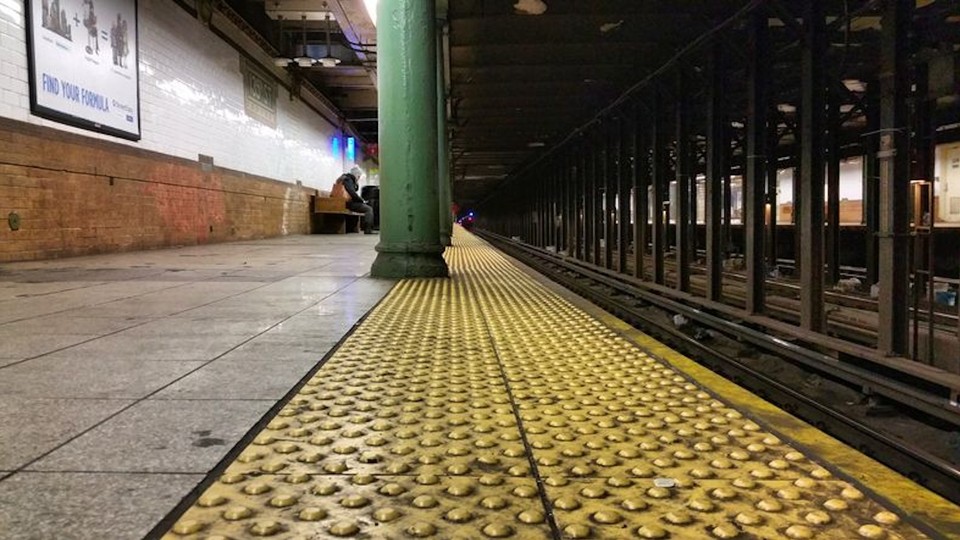 Interior of underground subway station