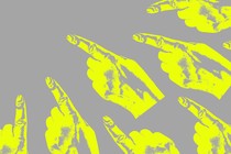 Photo illustration of several hands with fingers pointing