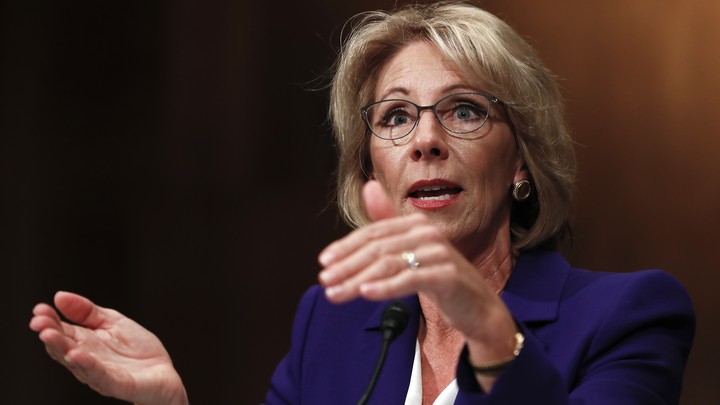 Betsy DeVos at her Senate confirmation hearing